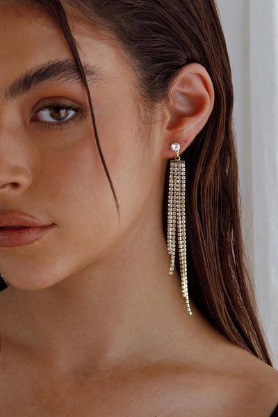 Dangling Earrings with Rhinestones Jamie