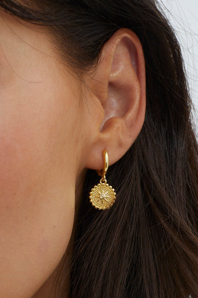 Earrings with Hoops Ezra in Gold