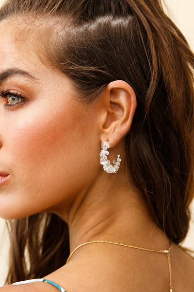 Jade earrings in raw stone Jasmine