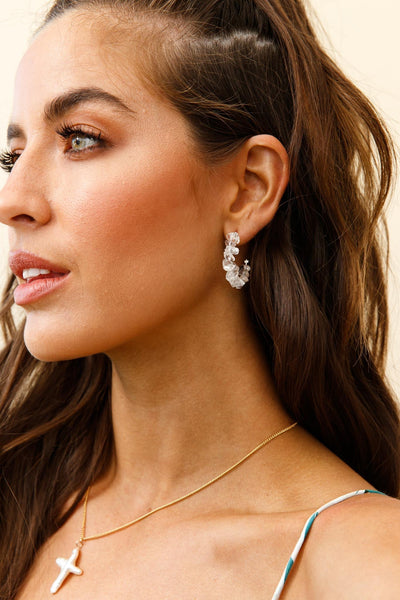 Jade earrings in raw stone Jasmine