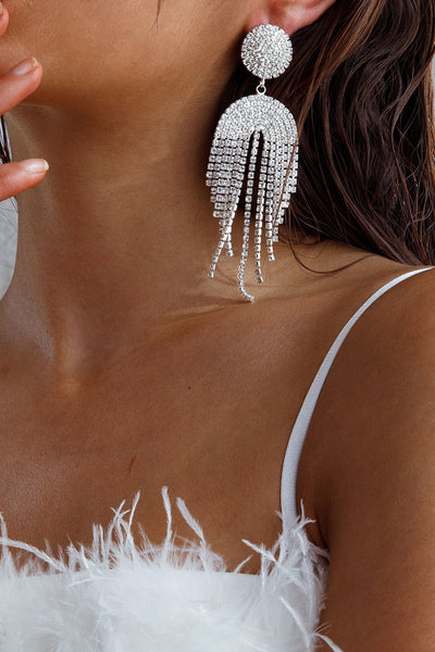 Kiara Cascade Earrings in Silver