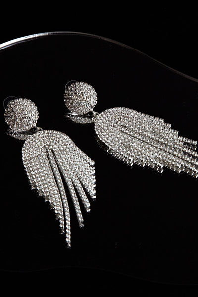 Kiara Cascade Earrings in Silver