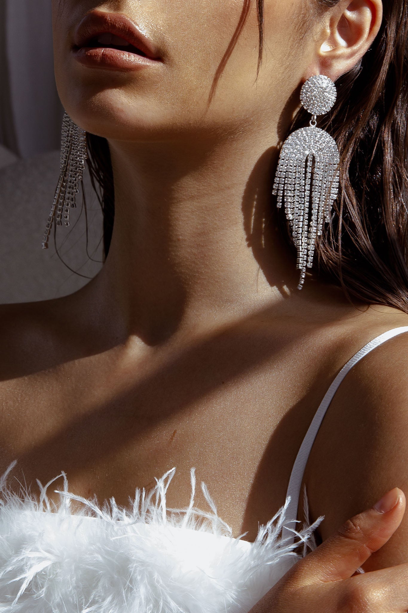 Kiara Cascade Earrings in Silver
