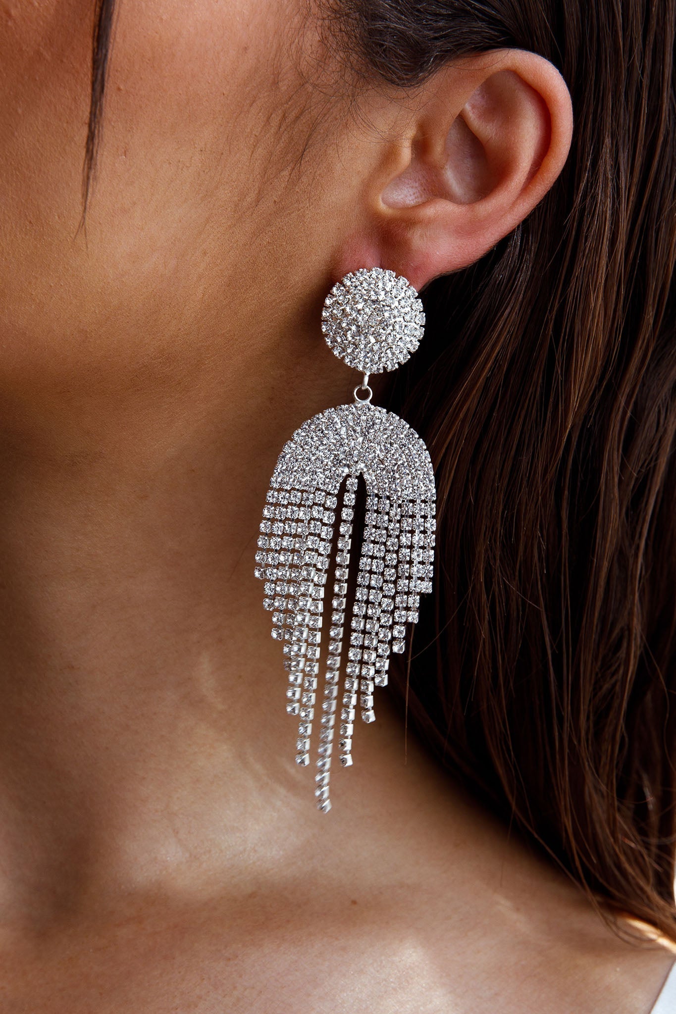 Kiara Cascade Earrings in Silver