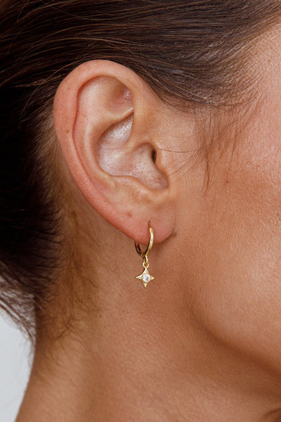 Lucida Diamond Gold Earrings