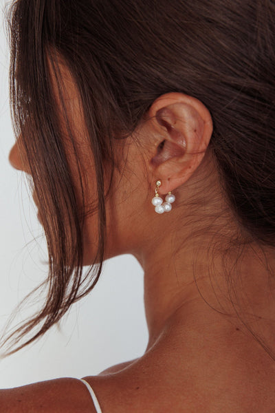 Milly Gold Pearl Earrings