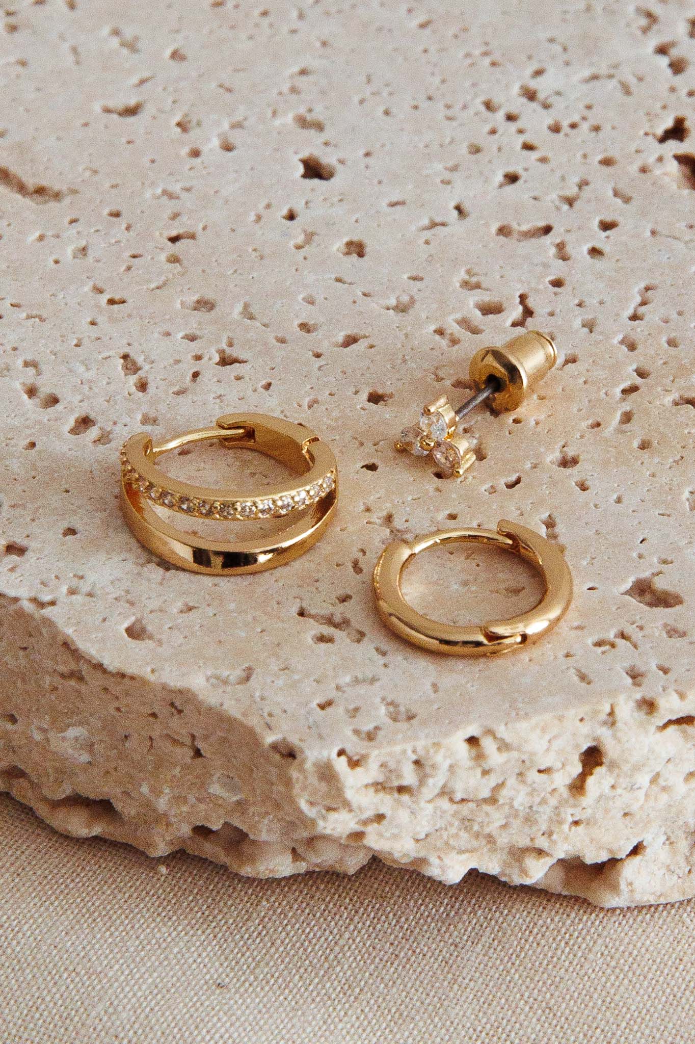 Earrings Accent Crystal Sedona Gold