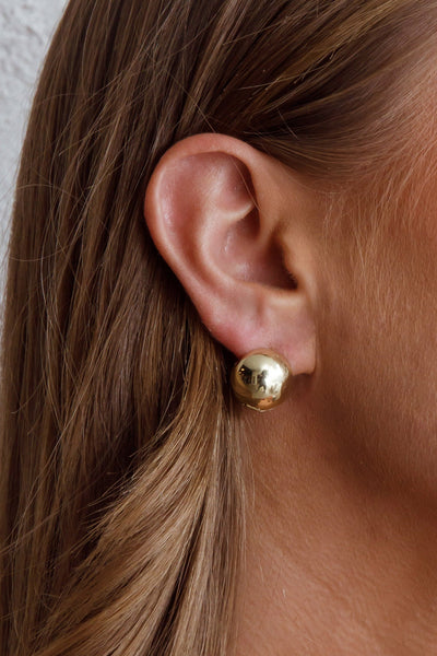 Ball Moonstar Earrings Gold