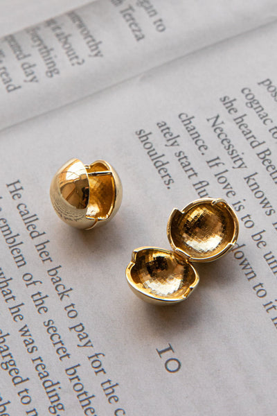 Ball Moonstar Earrings Gold