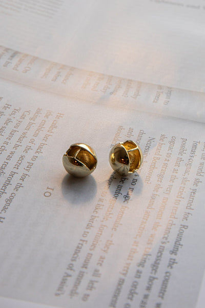 Ball Moonstar Earrings Gold