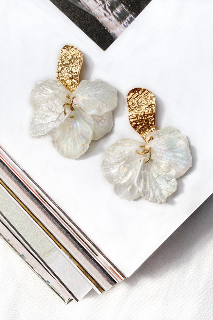 Orchid Flower Sunrise Earrings
