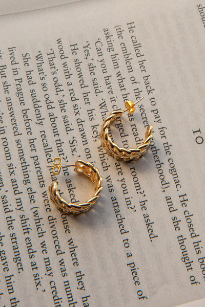 Open Gold Hoop Earrings Damian