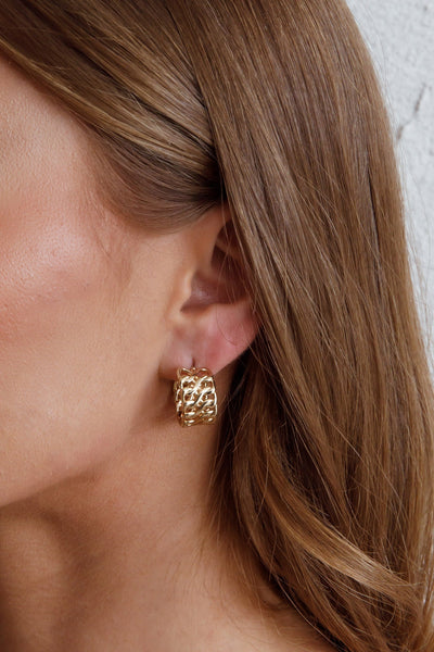 Open Gold Hoop Earrings Damian