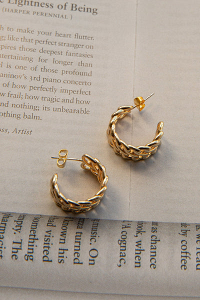 Open Gold Hoop Earrings Damian