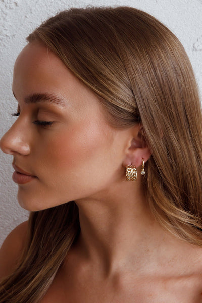 Open Gold Hoop Earrings Damian