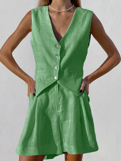 Paros Cover Up Two-Piece Shorts Set
