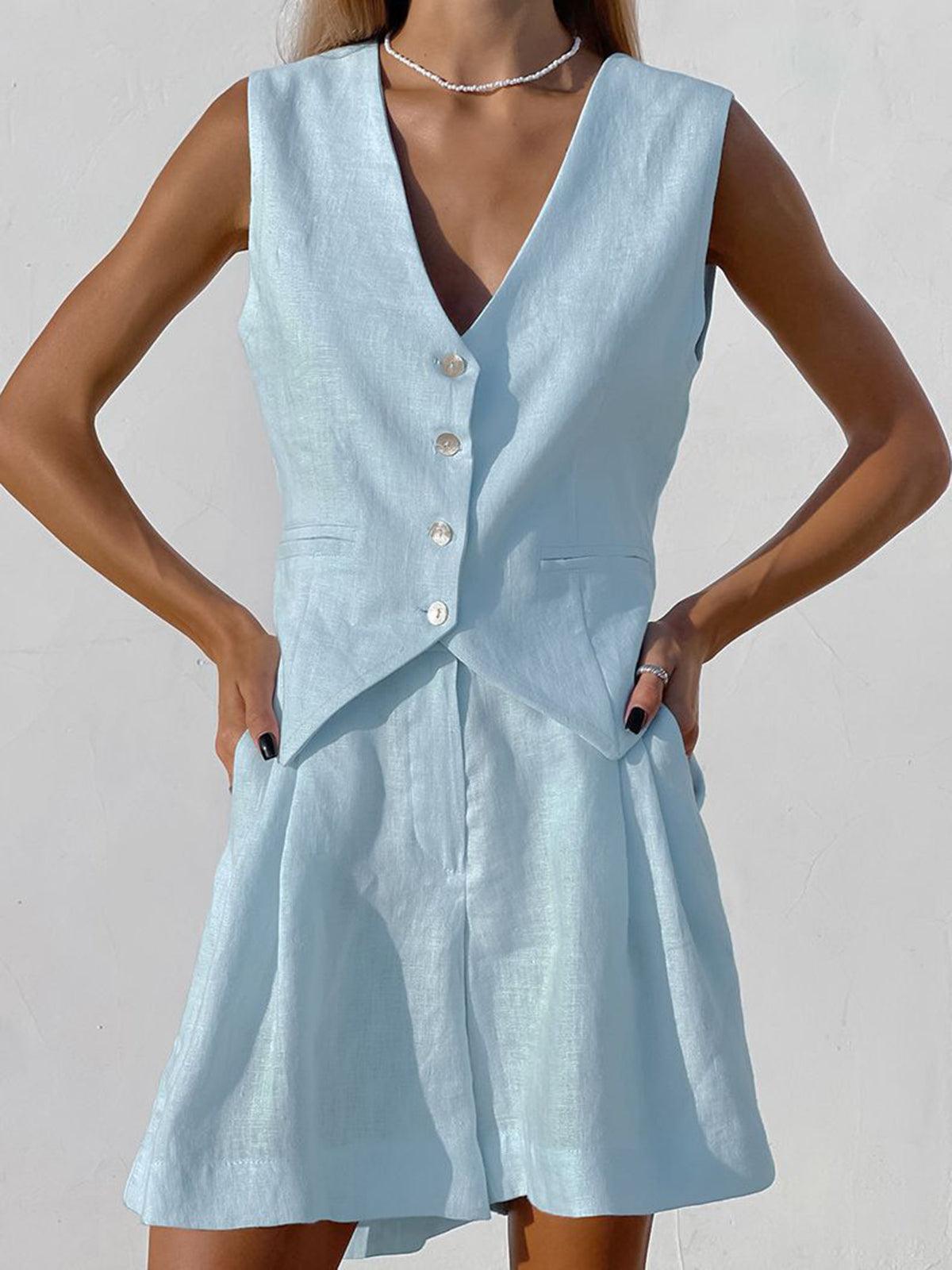 Paros Cover Up Two-Piece Shorts Set