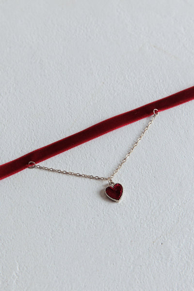 Red Velvet Choker Necklace Rosie