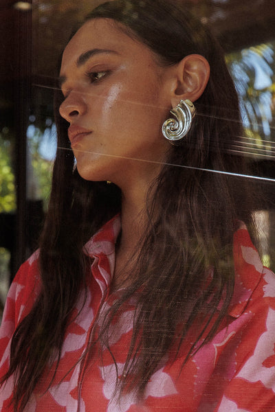 Spiral Earrings Calypso Silver