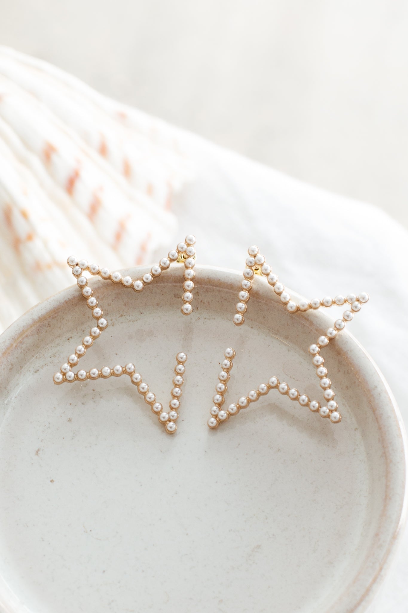 Stunning Gold Pearl Earrings