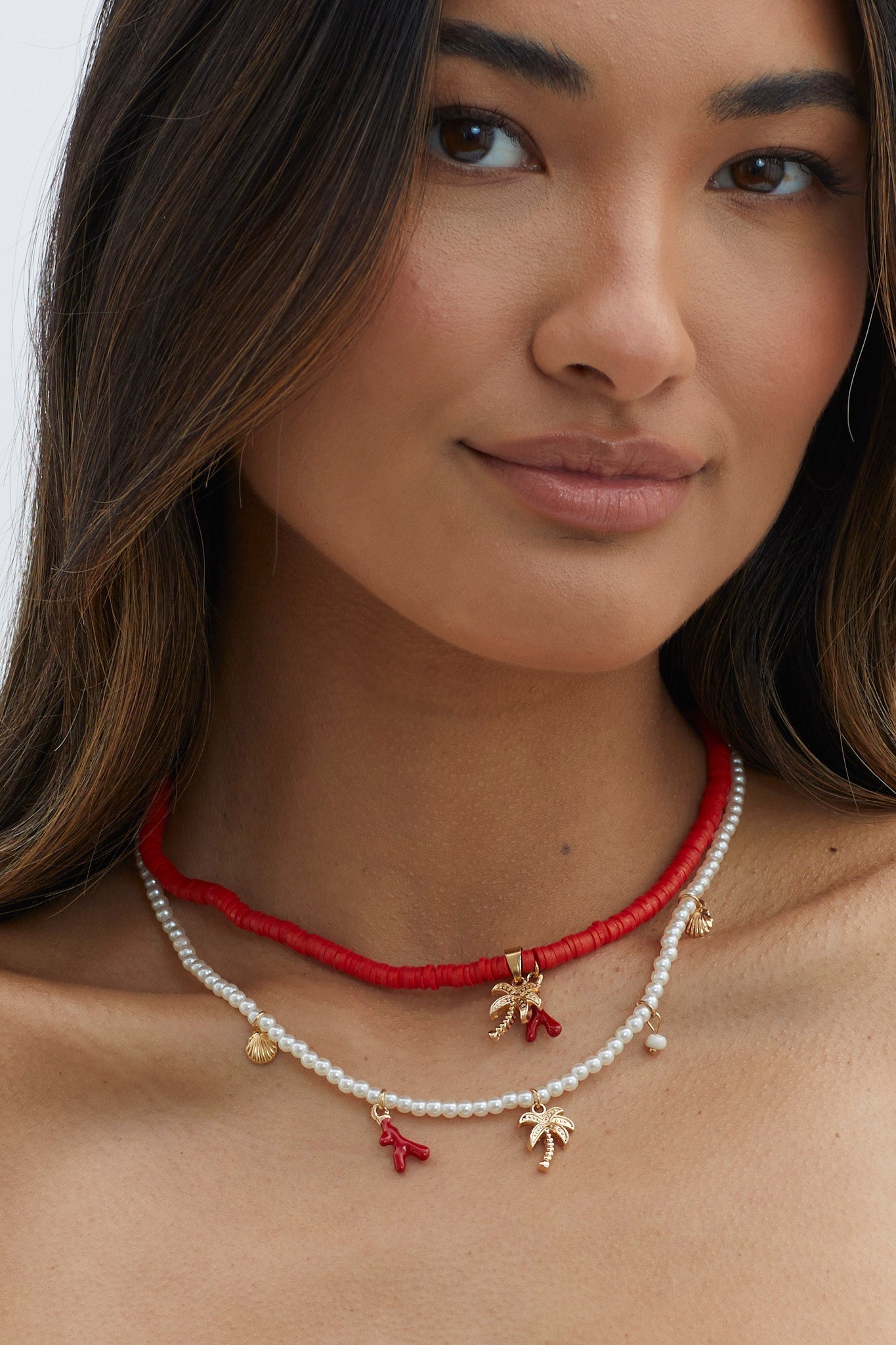 Strand necklace with Tahiti Sunset Pearls Gold