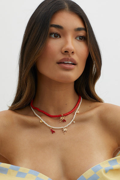 Strand necklace with Tahiti Sunset Pearls Gold