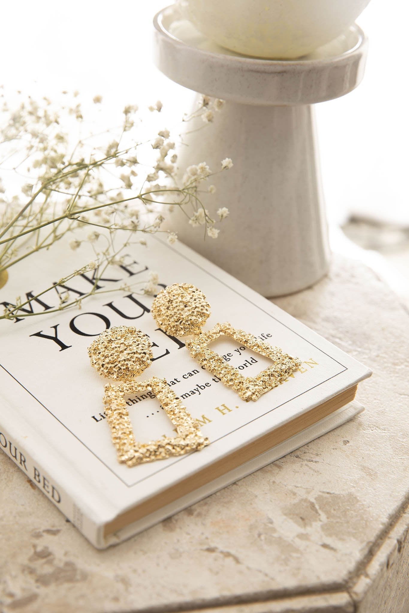 Texture Earrings London Gold