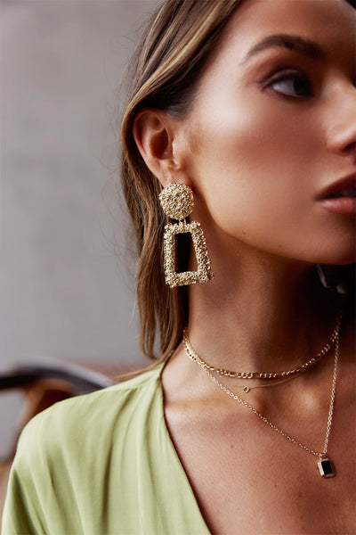 Texture Earrings London Gold