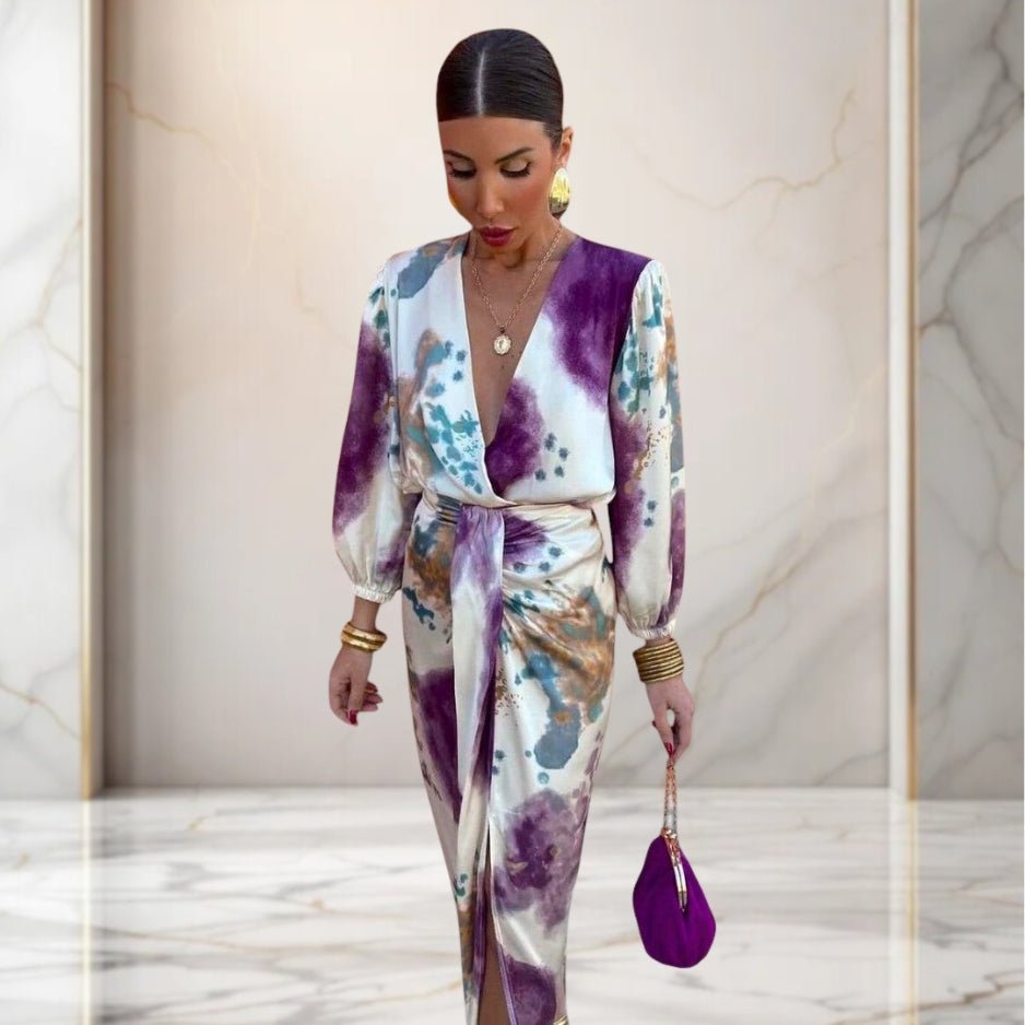 Valeria | Elegant dress with bow at the waist