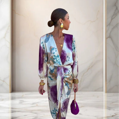 Valeria | Elegant dress with bow at the waist