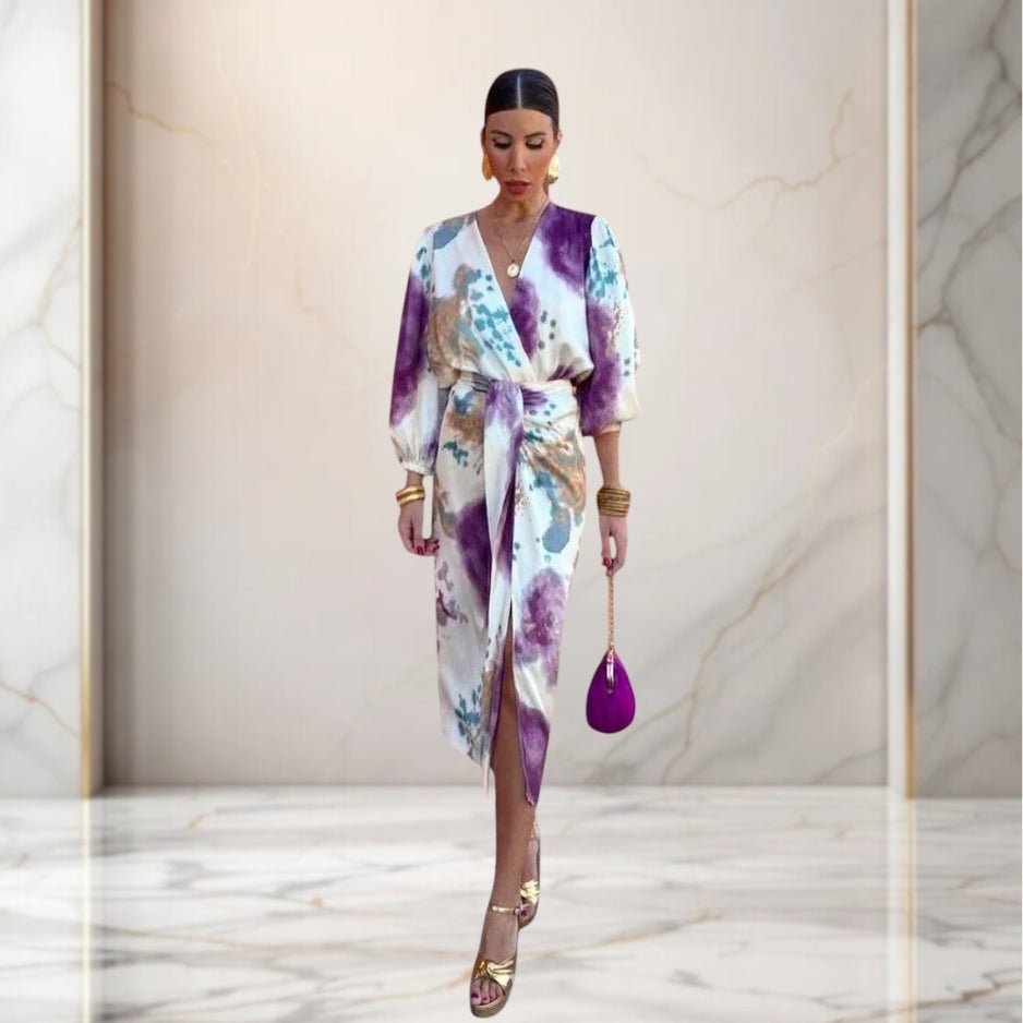 Valeria | Elegant dress with bow at the waist
