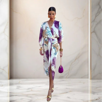 Valeria | Elegant dress with bow at the waist