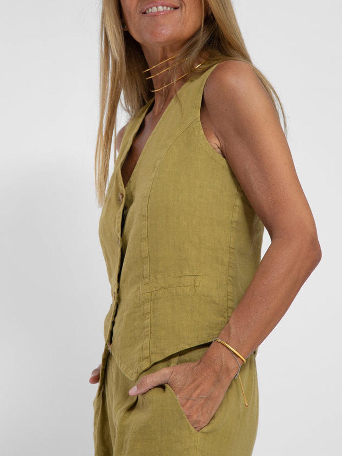 Vest & Trouser Cotton Casual Suit