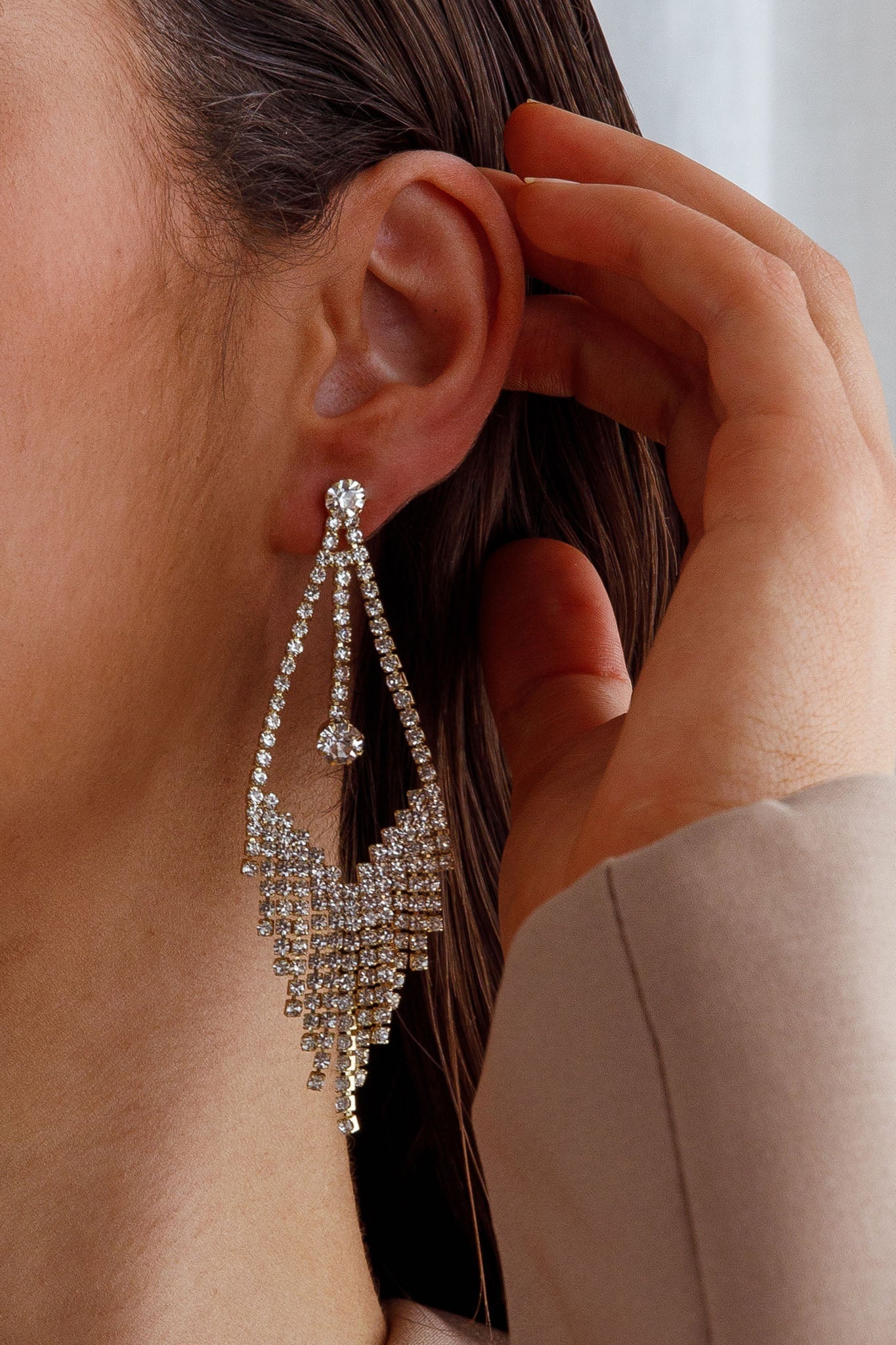 Victoria Diamante Gold Fringe Earrings