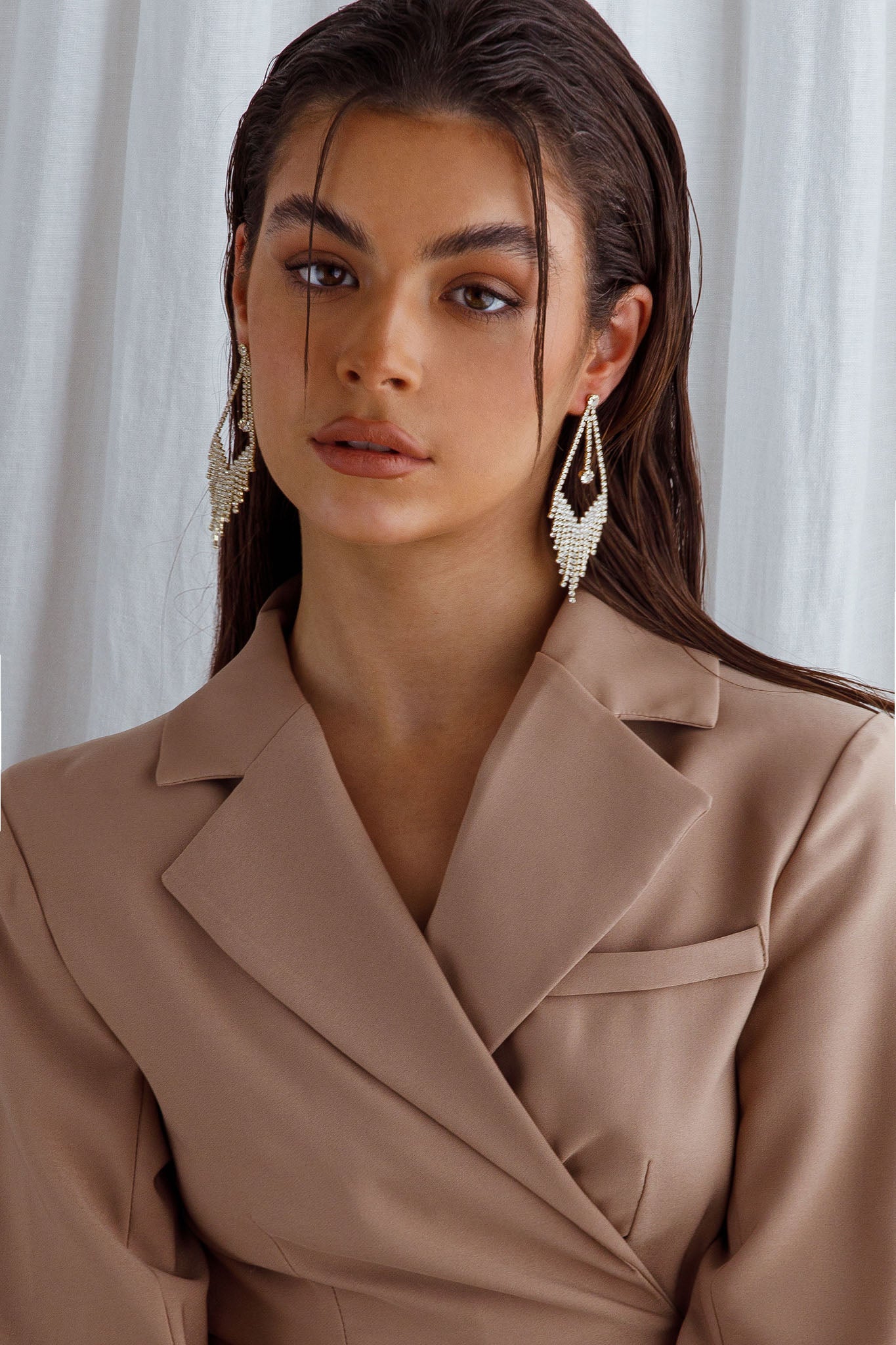 Victoria Diamante Gold Fringe Earrings