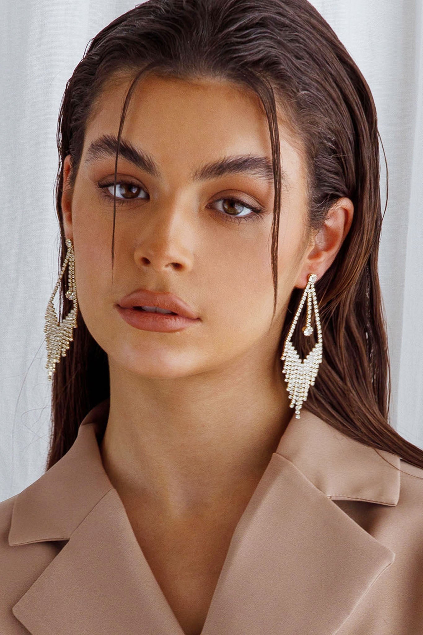 Victoria Diamante Gold Fringe Earrings