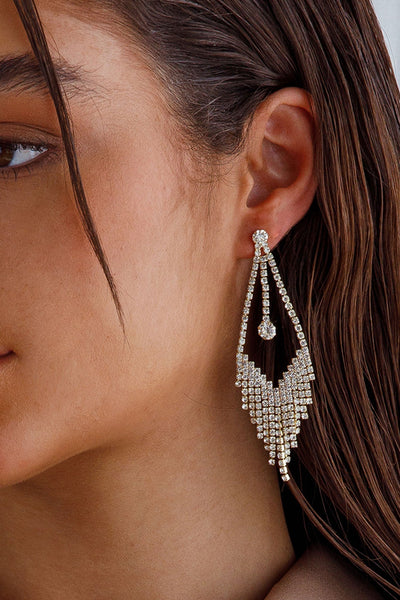 Victoria Diamante Gold Fringe Earrings