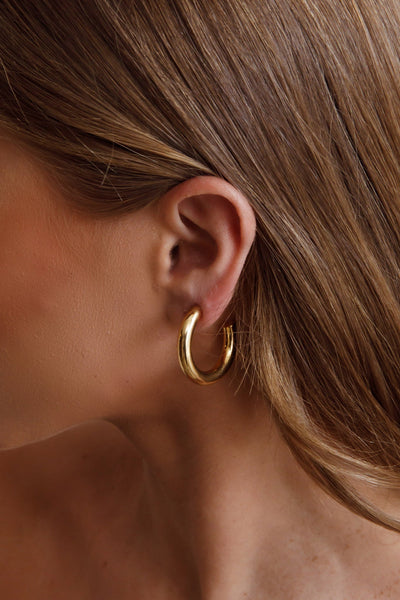 Zayda Gold Open Hoop Earrings