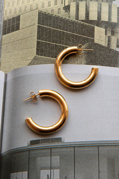 Zayda Gold Open Hoop Earrings