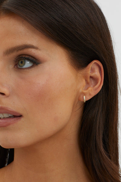 Zelda Gold Pave Zirconia Earrings